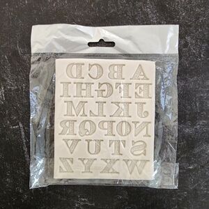 Alphabet Filigree Chocolate Fondant Gum Paste Silicone Mold NEW